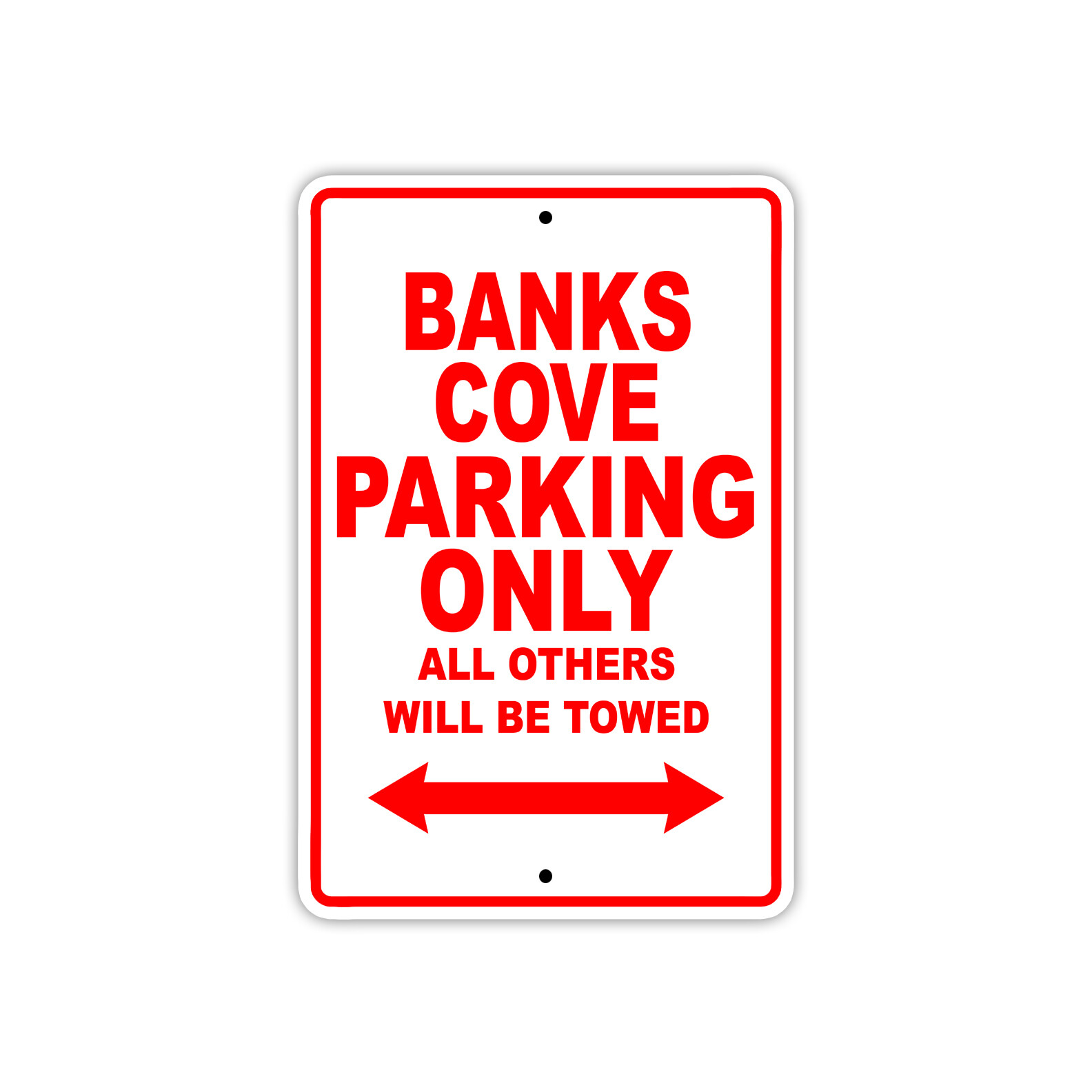 Banks Cove Parking Only Boat Ship Art Notice Decor Novelty Aluminum Metal Sign