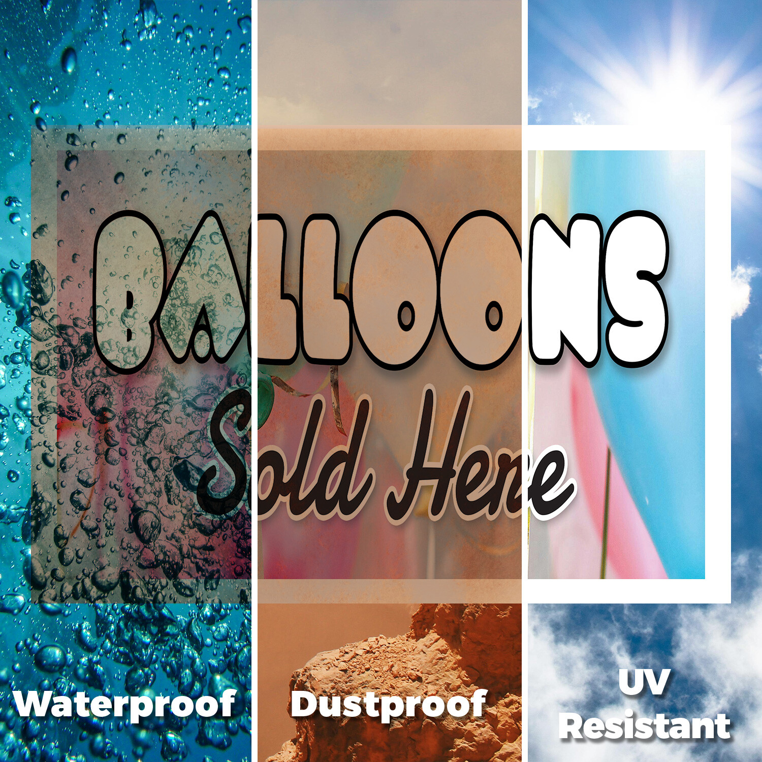 Balloons Sold Here Yard Sign Party Supplies, Event Decorations, Durable Display