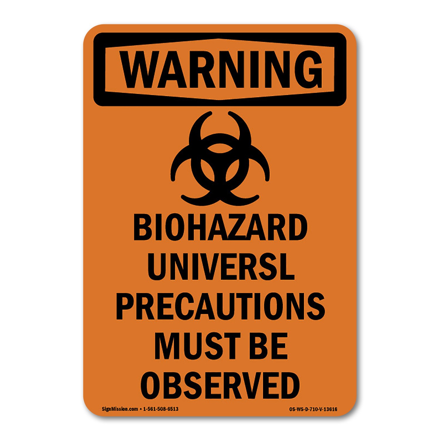 Biohazard ANSI OSHA ANSI Warning Sign Metal Plastic Decal