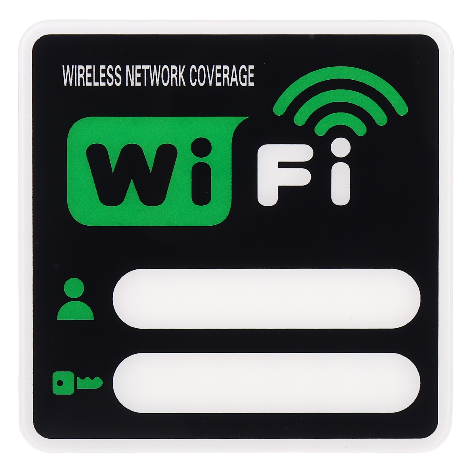 8″ x 8″ Wifi Password Sign, 1 Pcs Acrylic WiFi Sign Self Adhesive, Green