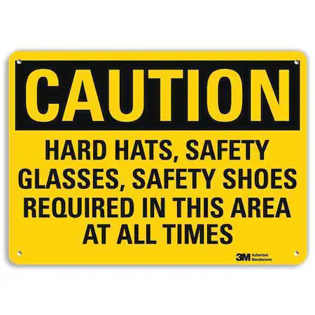 Lyle U4-1368-Na_10X7 Caution Sign, 10″ W, 7″ H, 0.040″ Thick, U4-1368-Na_10X7
