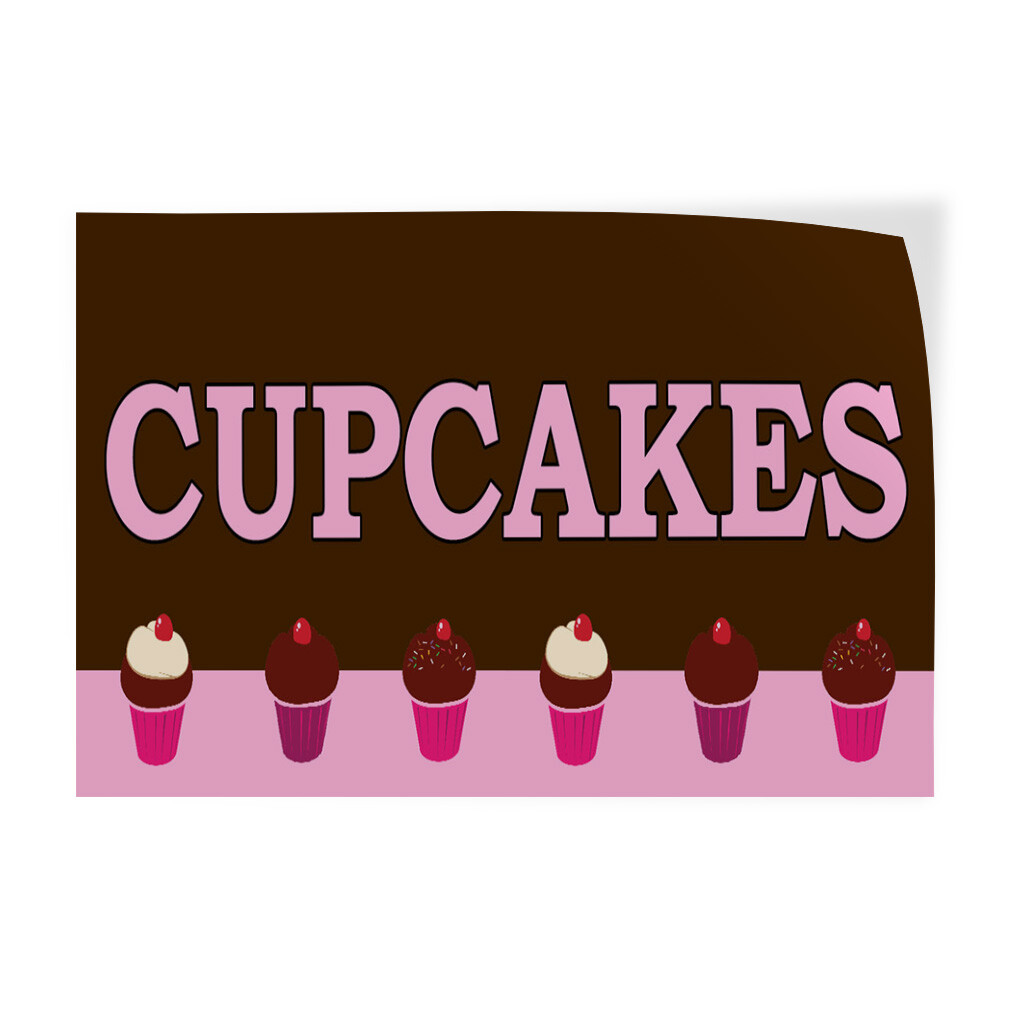 Decal Stickers Cupcakes Bakery Business Advertisement Vinyl Store Sign Label