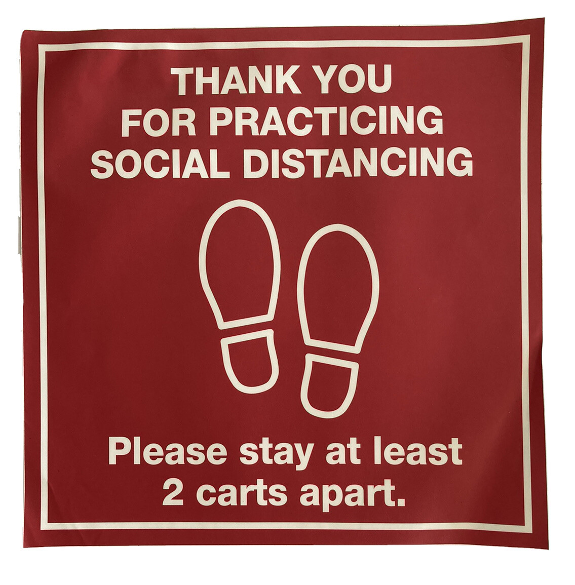 3 Social Distancing Floor Sticker Thank You…Social Distancing Vinyl Sticker