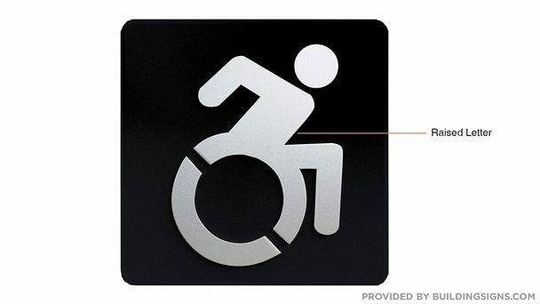 International Symbol of Accessibility (ISA) Sign (6×6 Black/Silver)-REF24-1027