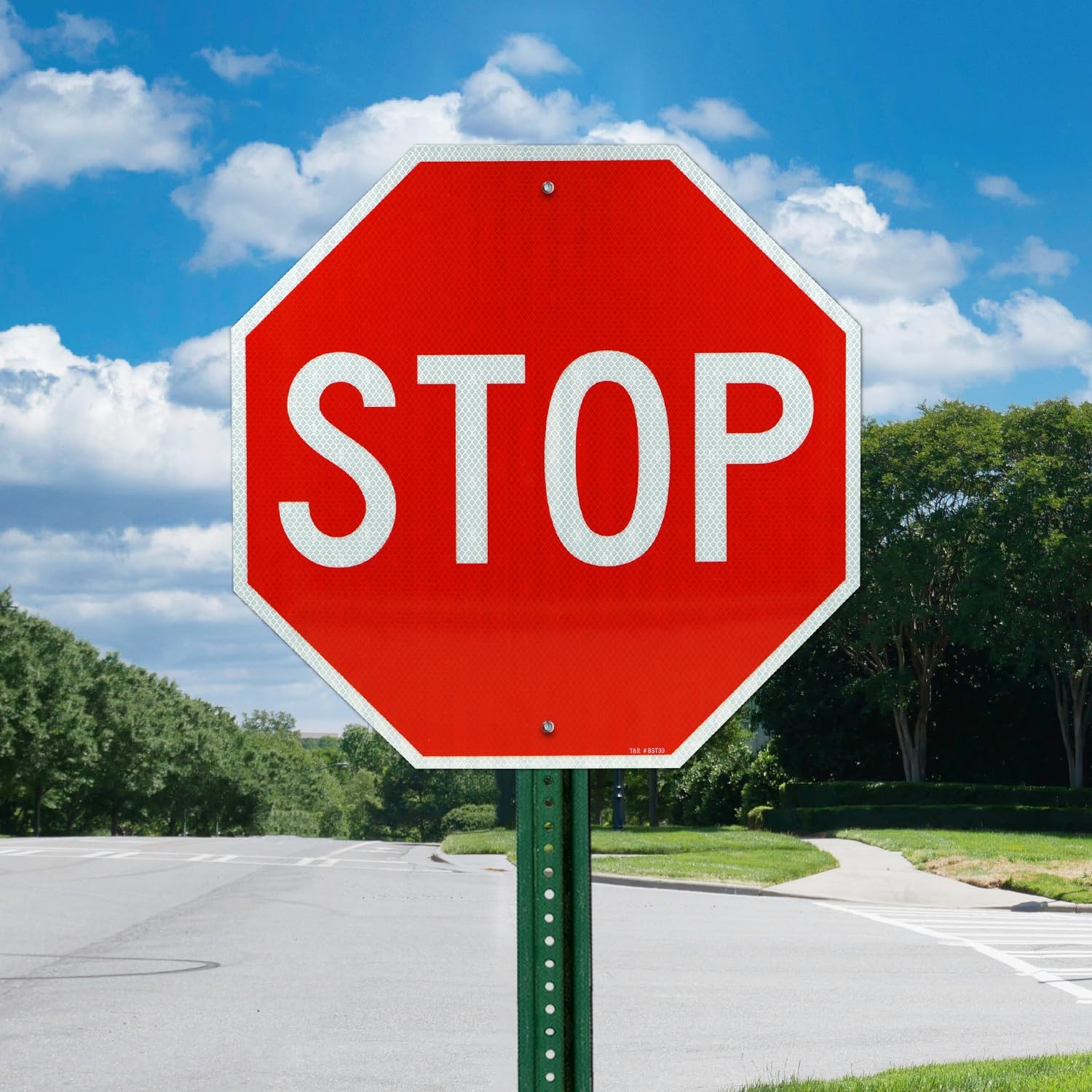 Large Stop Sign Street Road Sign 30 x 30 Inches. Engineer Grade Reflective Sh…