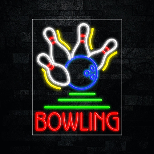 Bowling LED Neon Sign 22″L x 28″H #31241