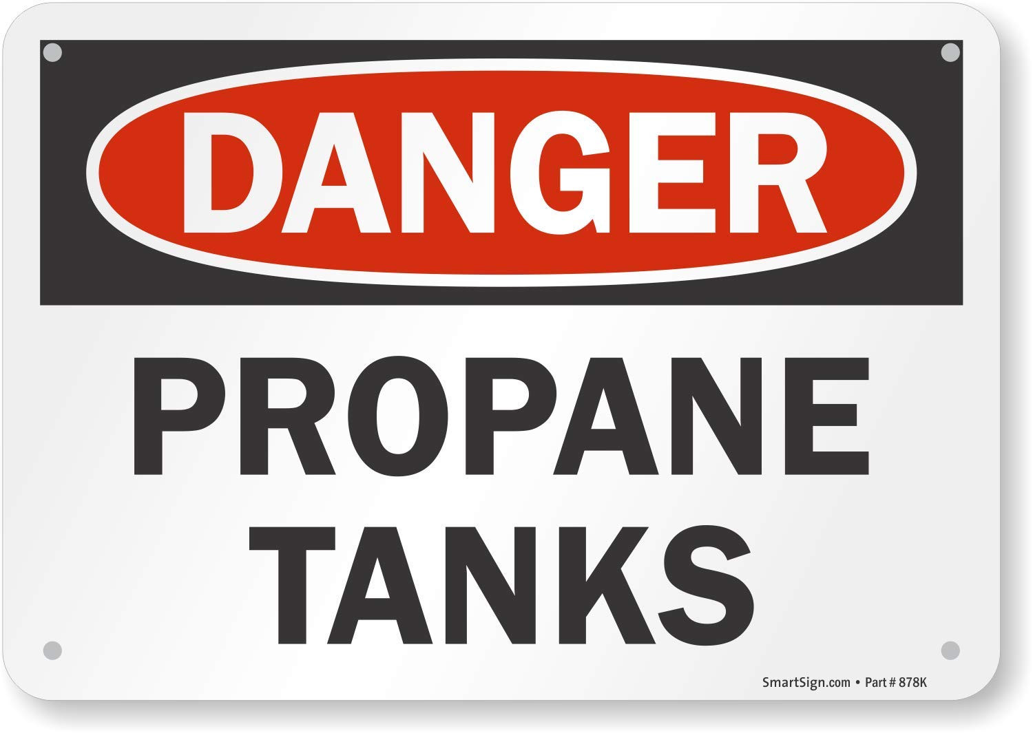 – S-7196-AL-10 “Danger – Propane Tanks” Sign | 7″ x 10″ Aluminum