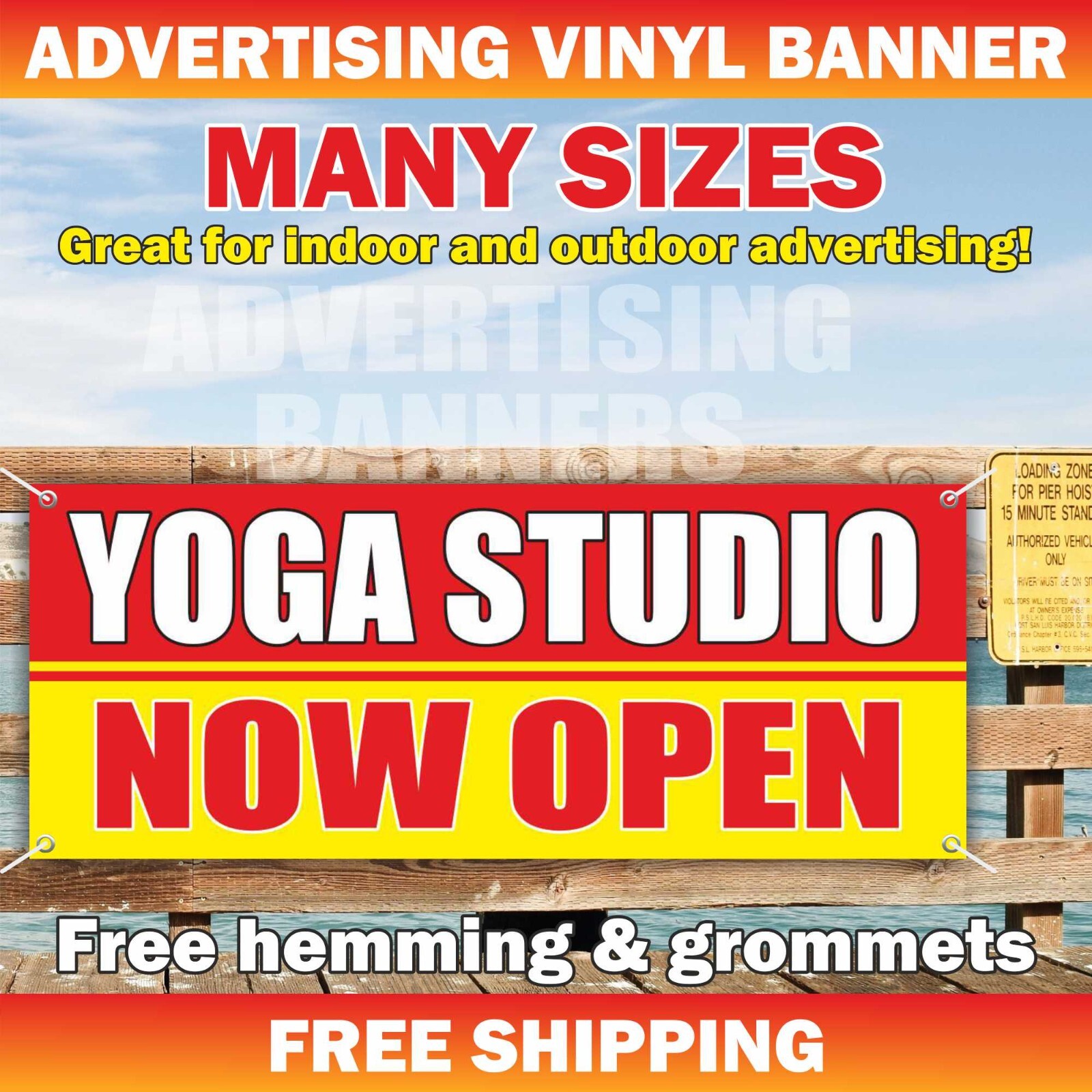 YOGA STUDIO NOW OPEN Advertising Banner Vinyl Sign Arts Dance Studio Cardio