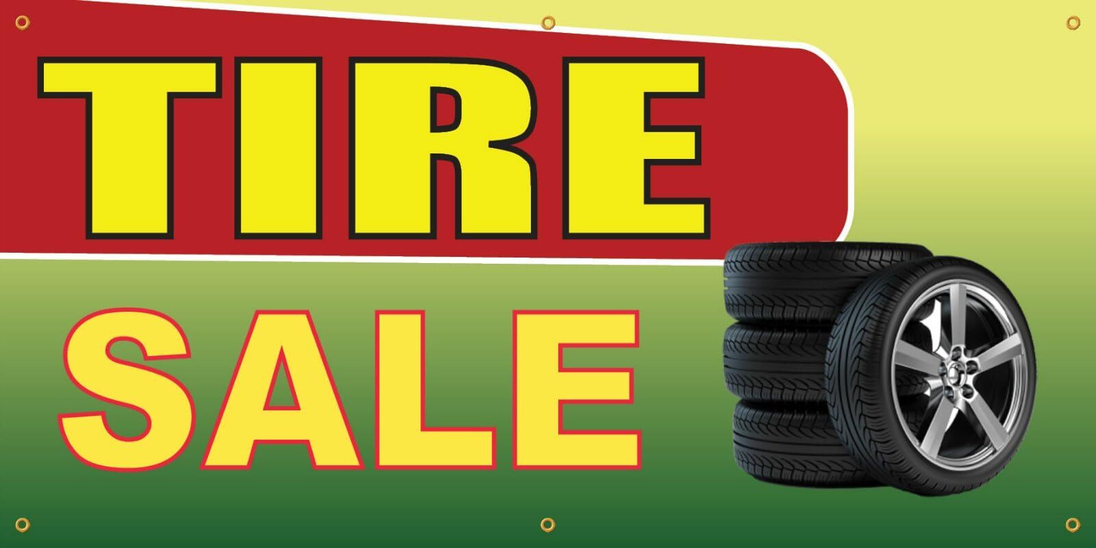 Tire Sale | Vinyl Banner w/ Grommets | 3’H x 6’W