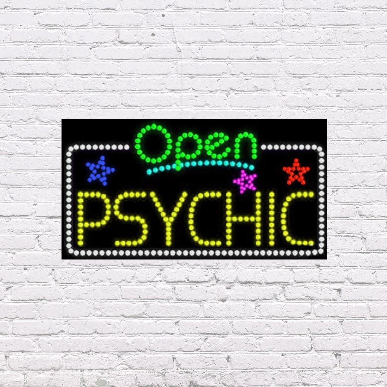 LED Open Psychic | Light-up Sign | 32″W x 17″H x 2″D