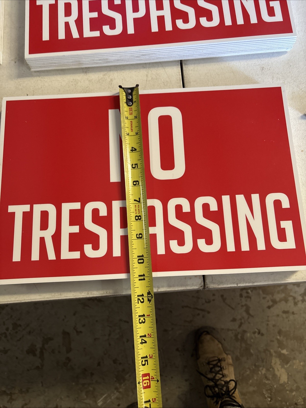 No Trespassing Signs Poly Foam Core Lot Of 10