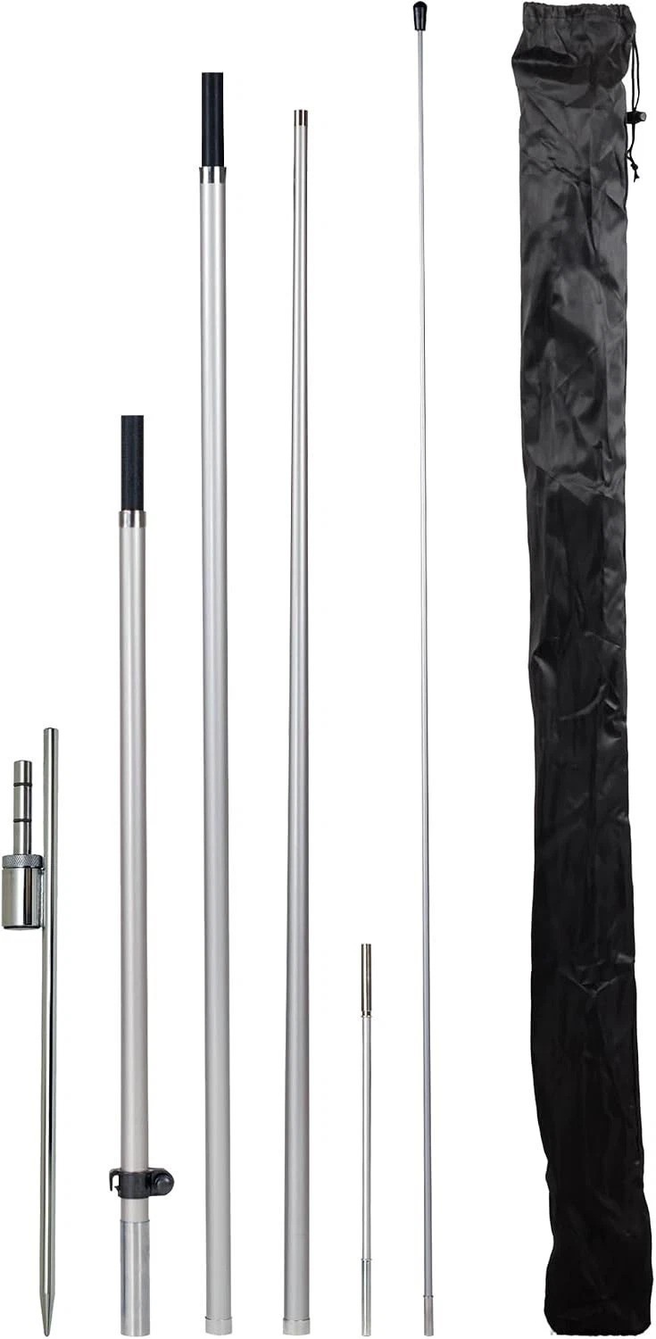 13ft Feather Flag Pole Kit with Rotating Ground Spike for Effective Advertising