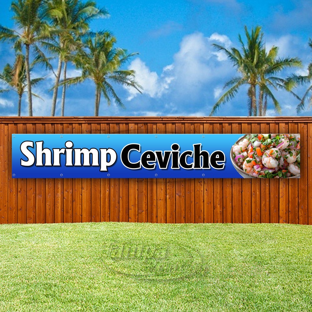 SHRIMP CEVICHE Advertising Seafood Restaurant Vinyl Banner Flag Sign USA XL02481