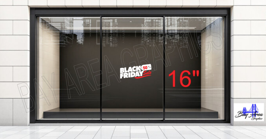Business Window Vinyl Decal – Black Friday % Sale Waterproof Sign ORACAL 651
