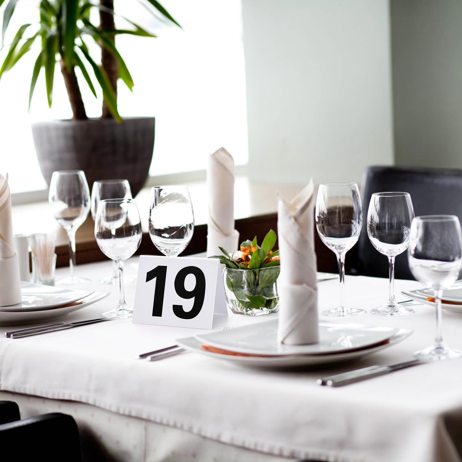 30 PCS Restaurant Table Numbers 130 Acrylic Tent Seating Signs 3.5x3x2.3 In