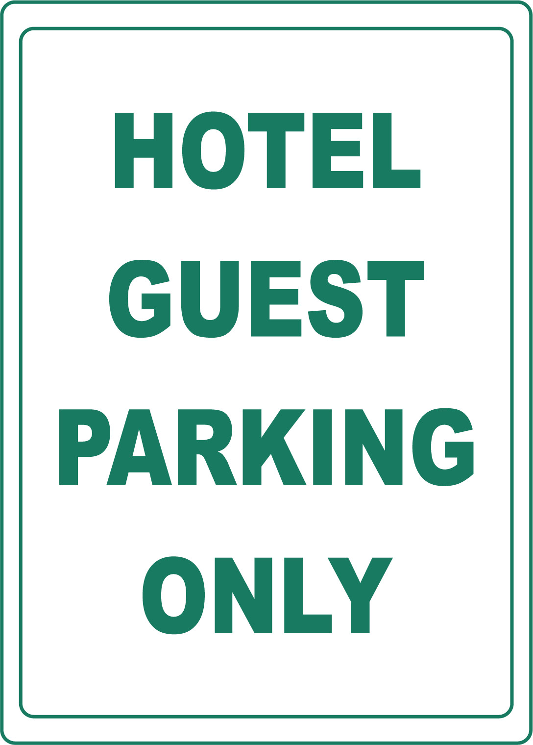 HOTEL GUEST PARKING ONLY | Adhesive Vinyl Sign Decal
