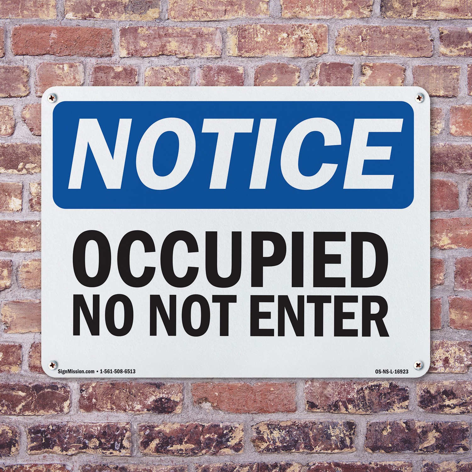 Occupied Do Not Enter OSHA Notice Sign Metal, Plastic, Or Decal – 5 or 10 Pack