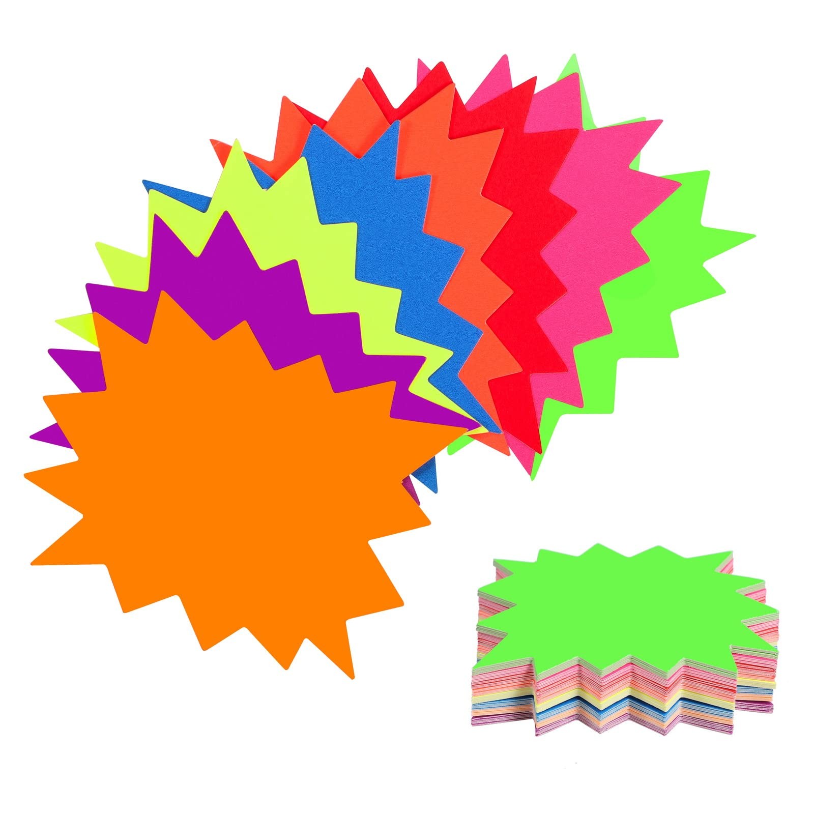 400 Pieces Yard Sale Price Stickers, Vision Board Supplies Starburst Neon Pos…