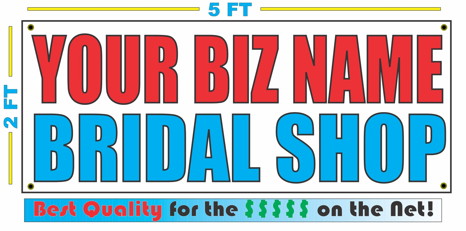 CUSTOM NAME BRIDAL SHOP Banner Sign NEW Larger Size Best Quality for the $$$