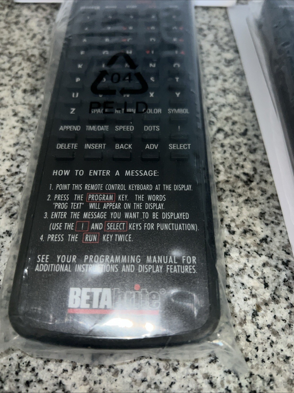 Betabrite Classic Remote Control for LED Sign Adaptive Micro Systems QTY:1
