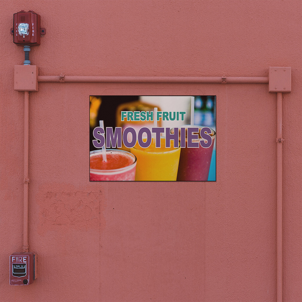 Decal Stickers Fresh Fruit Smoothies Food and Drink Vinyl Store Sign Label