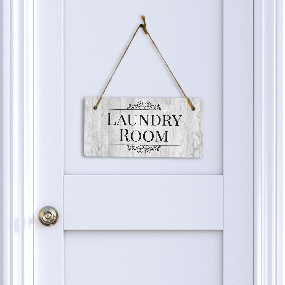 Laundry Room 5×10 Hanging Wall or Door Sign