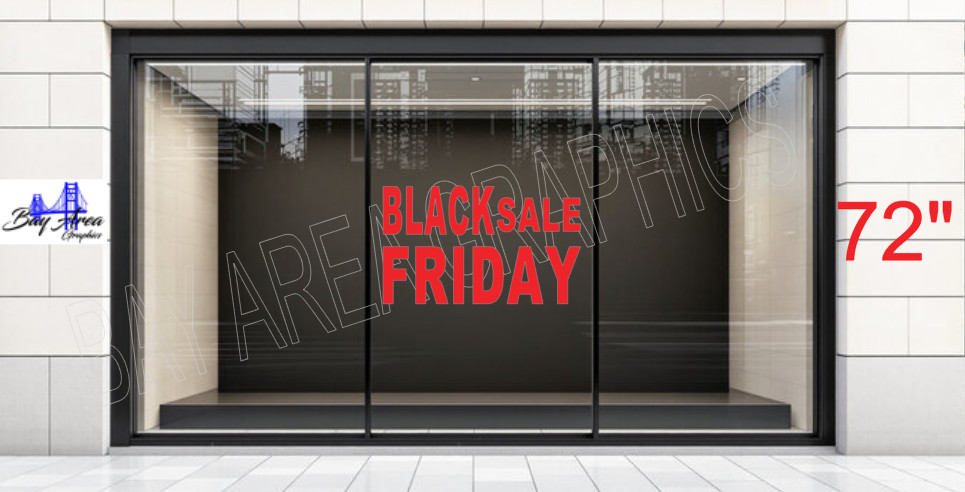 Black Friday Sale Vinyl Sign – Shop Window Waterproof Promo ORACAL 651