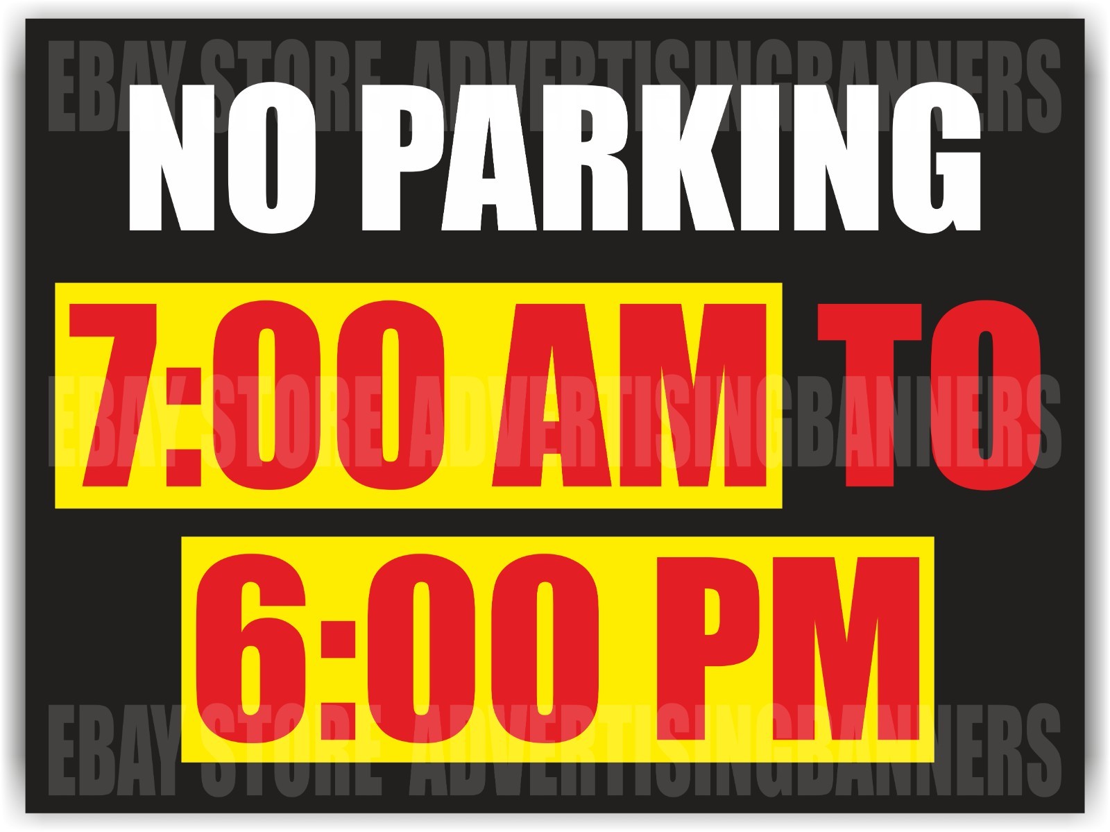 NO PARKING Yard Sign with H-Stakes Parking is Prohibited Attention