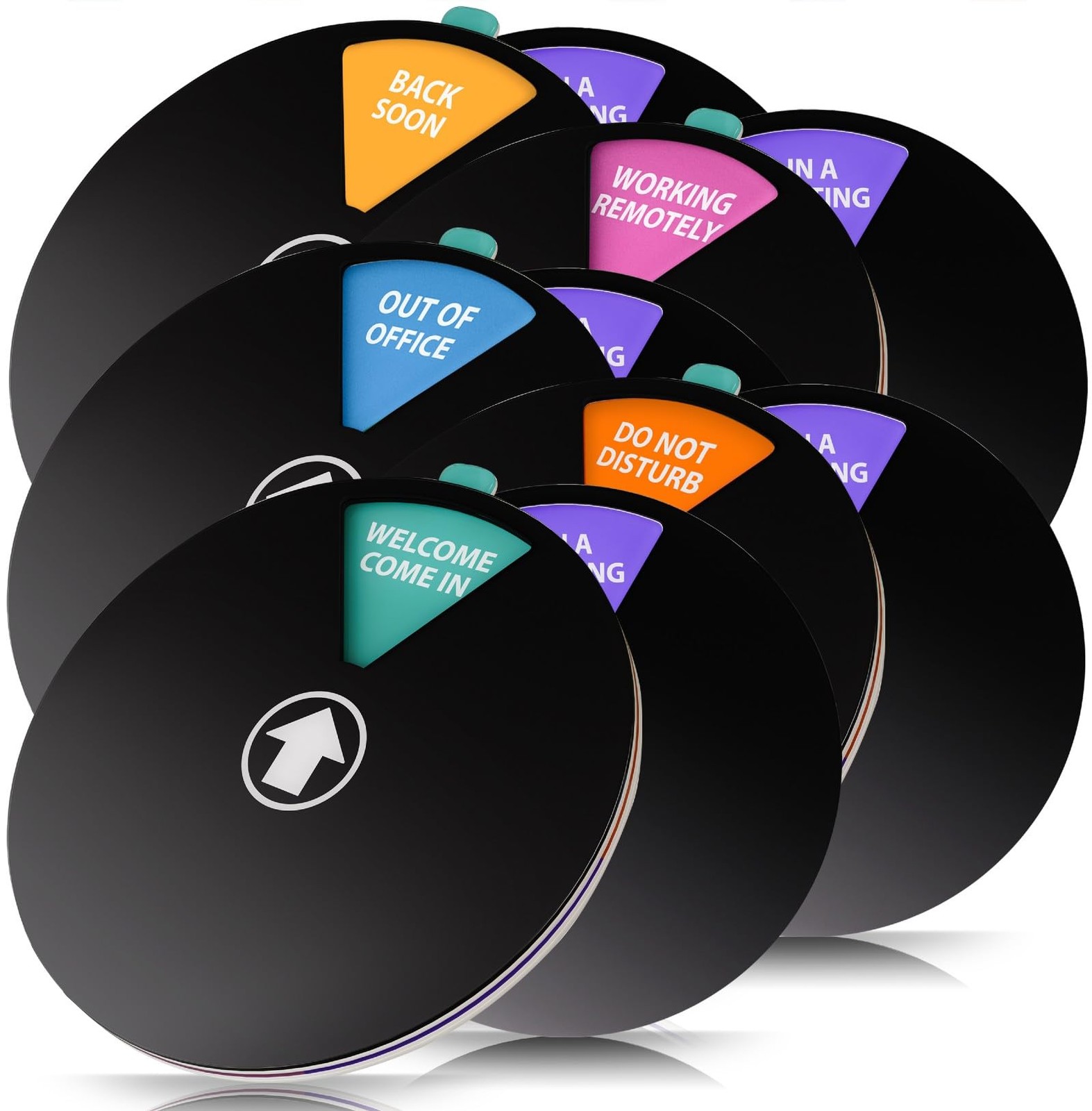 ASSURED SIGNS Out of Office Wheel for Door, Do Not Disturb Sign, 6″,10 Pack