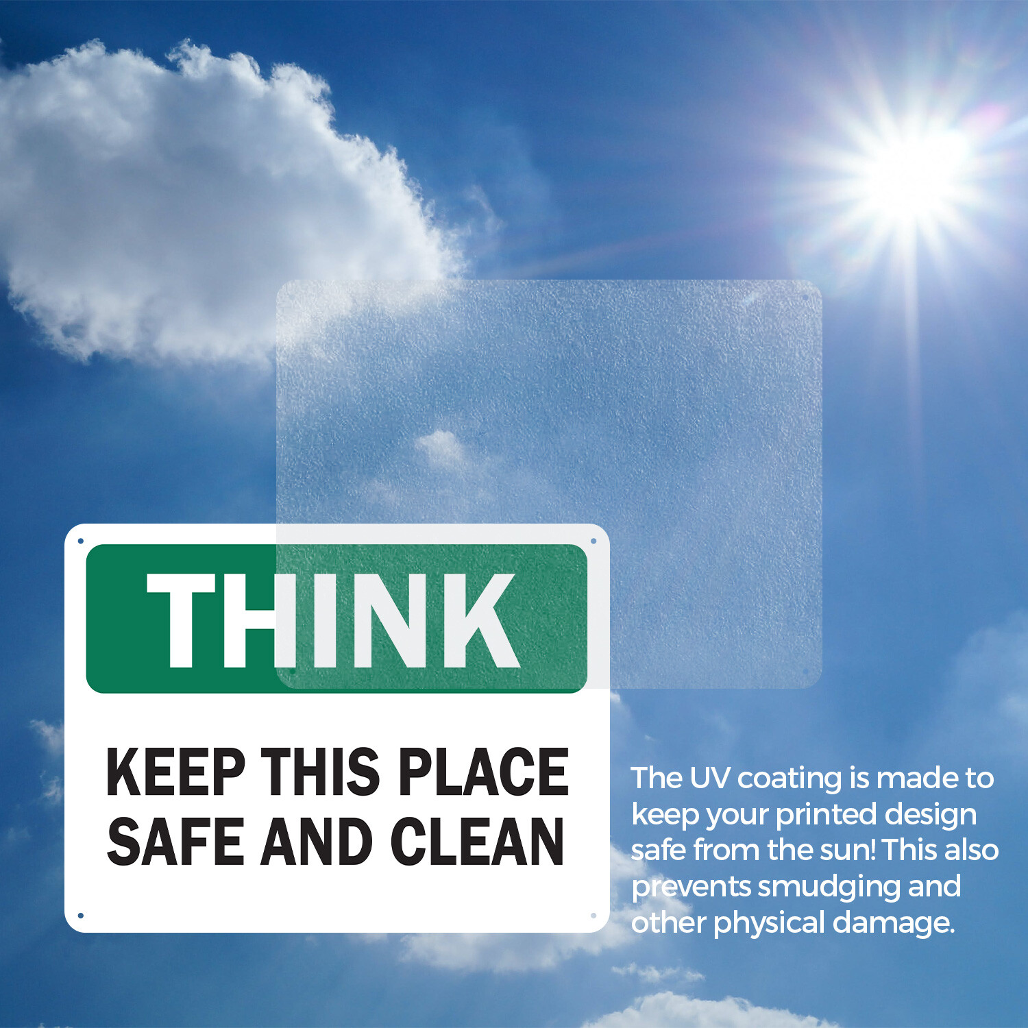 (2 Pack) OSHA Think Decal – Keep This Place Safe and Clean OSHA Think Sign Decal