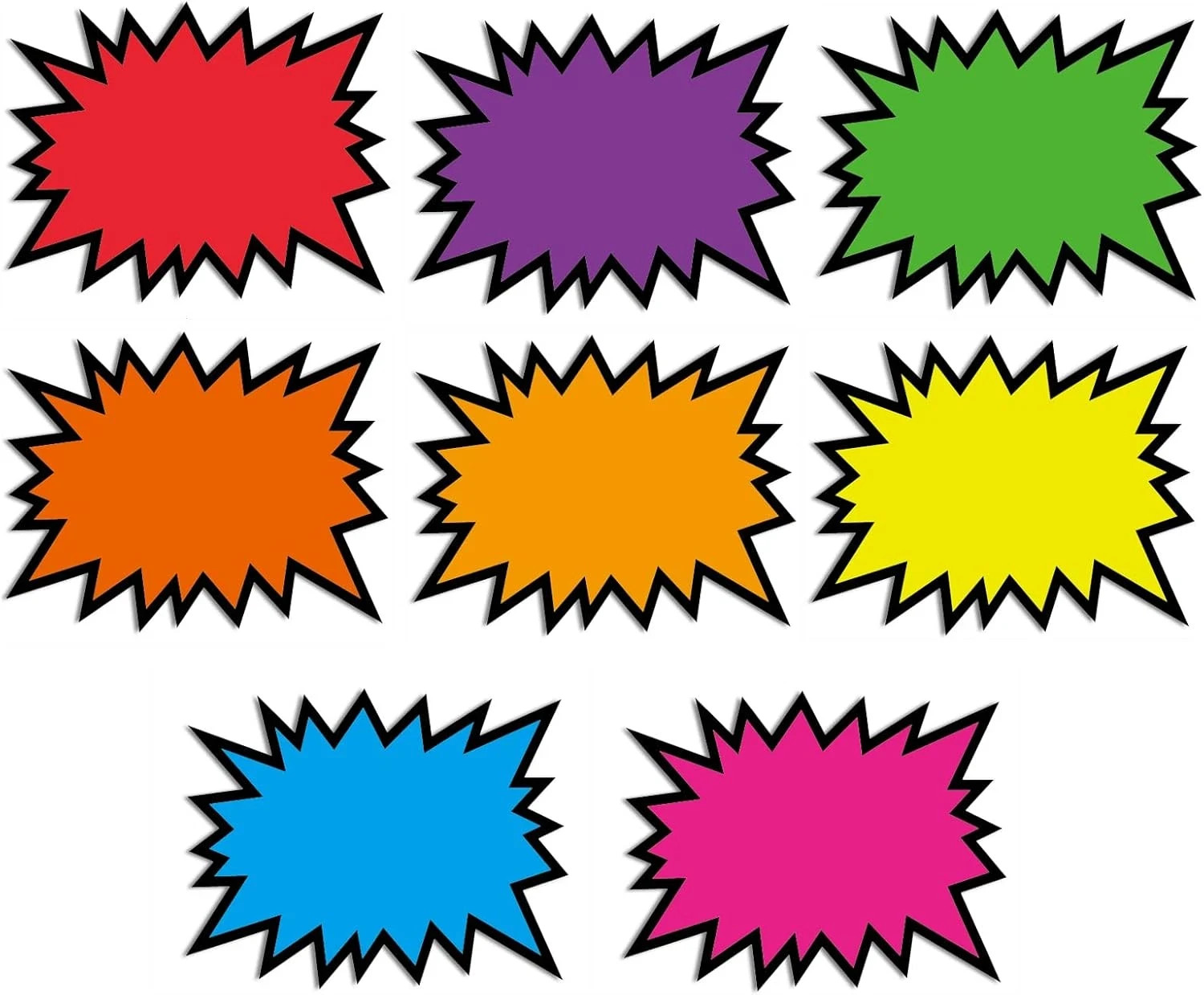 3X5In 160Pcs Fluorescent Neon Signs,Starburst Signs for Retail,Garage Sale Sign,