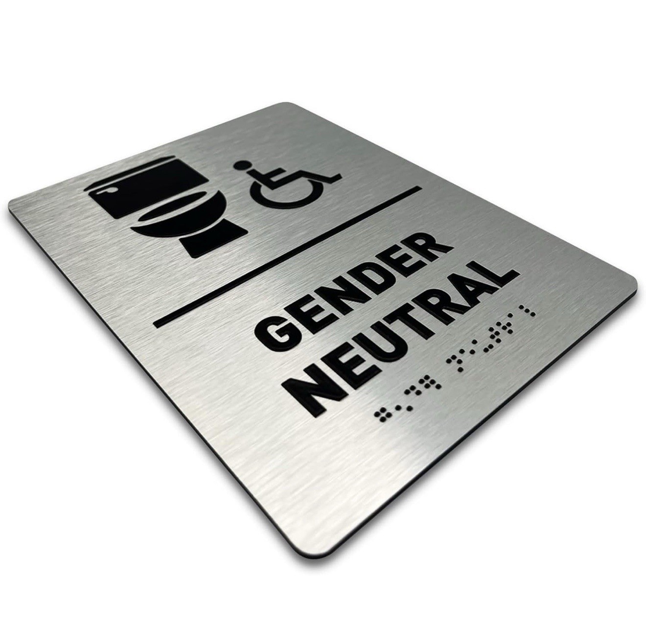 Gender Neutral Restroom Sign by GDS – ADA Compliant, Wheelchair Accessible