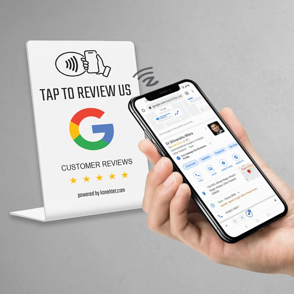 NFC Google Review Stand, 🚀Skyrocket Your Online Reputation
