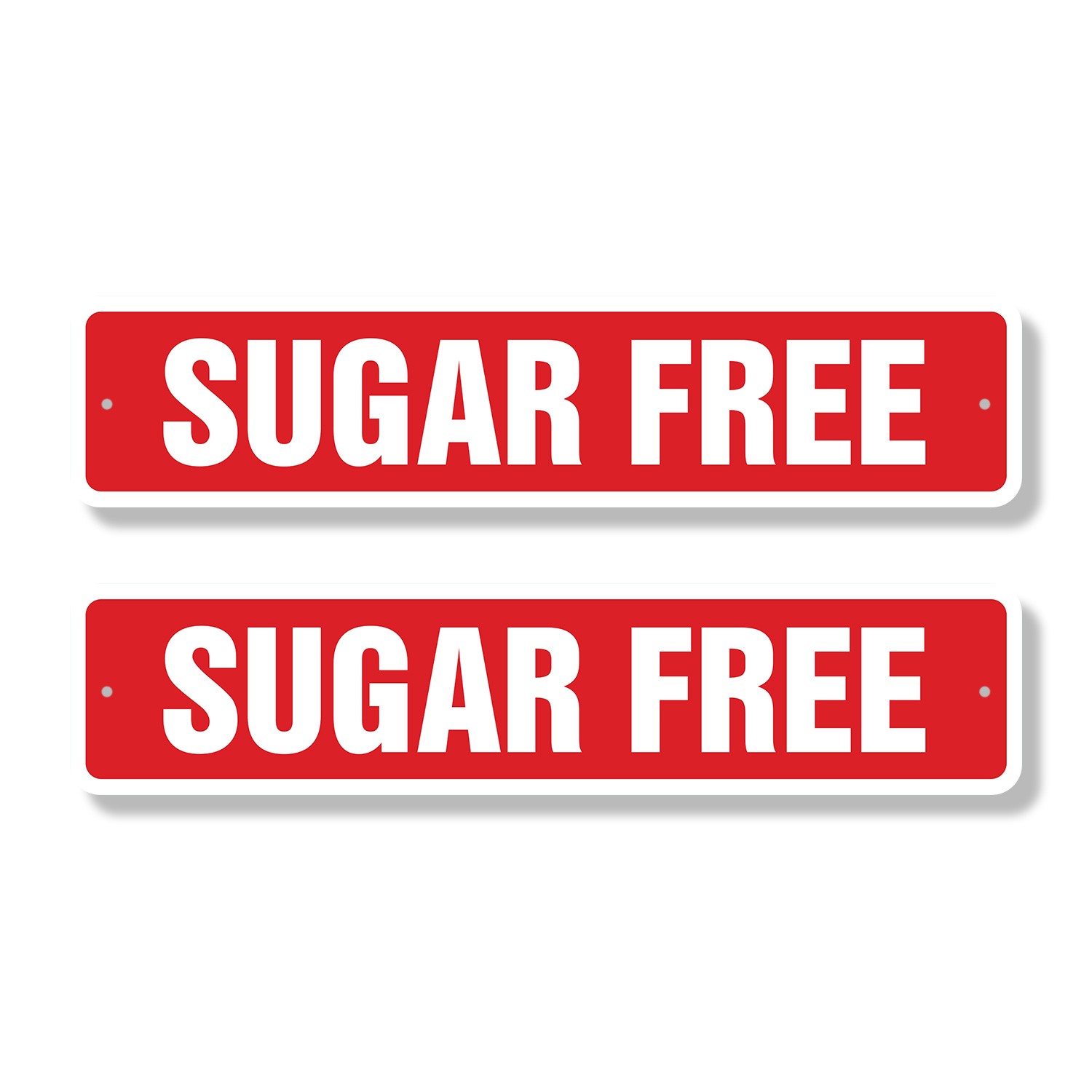 SUGAR FREE Street Sign (2 Pack) lifestyle diet nutrition artificial sweetener