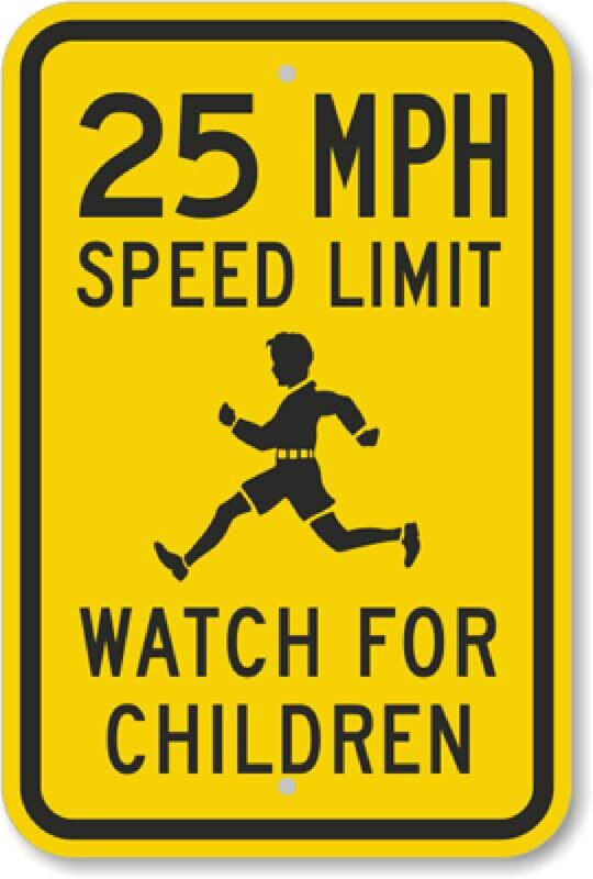 Speed Limit Sign Aluminum Weatherproof 8×12 Inches Outdoor Traffic Sign