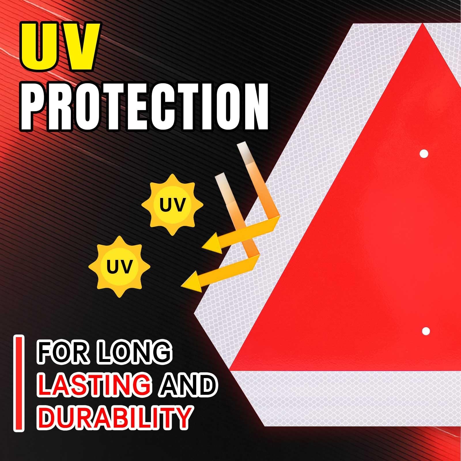 2026 Upgraded Glow in The Dark Slow Moving Vehicle Sign, Aluminum Slow Moving…