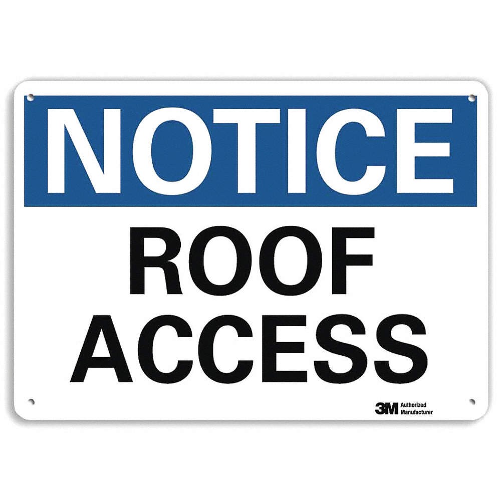 LYLE U5-1488-NA_10x7 Notice Sign,7 in x 10 in,Aluminum 464C90