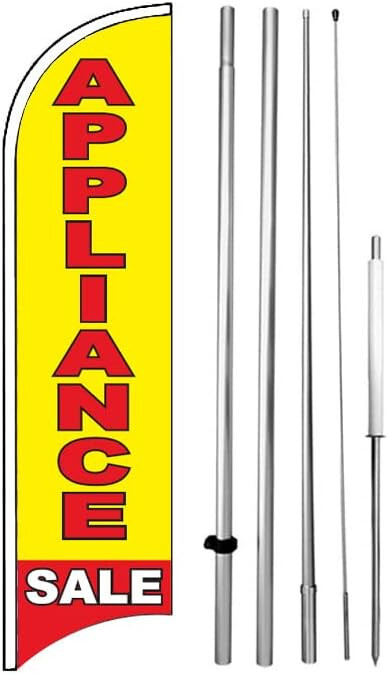 APPLIANCE SALE – Windless Swooper Flag Kit 15 Ft Tall Feather Banner Sign yb-h