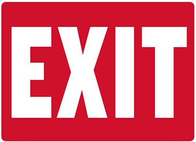“EXIT” Sign – Large Plastic Sign – 30 X 40 CM
