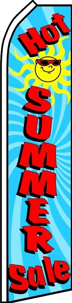 HOT SUMMER SALE FLUTTER FLAG Tall Curved Feather Swooper Banner Advertising Sign