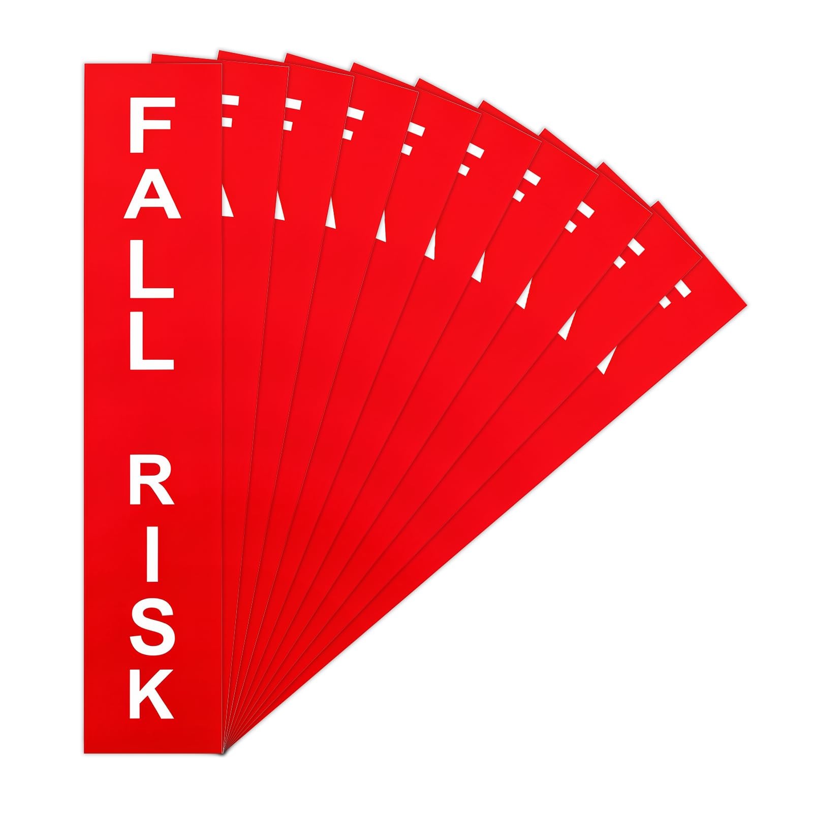 10 Pack Falls Risk Magnet Sign Vertical Red Warning Signs, Reusable Anti-fall…