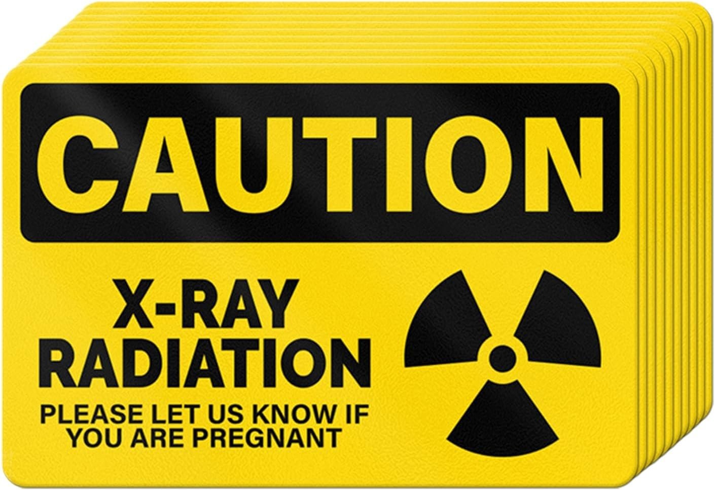 Durable Fade-Resistant 10 PCS X-Ray Caution Stickers – Suitable for Medical Use