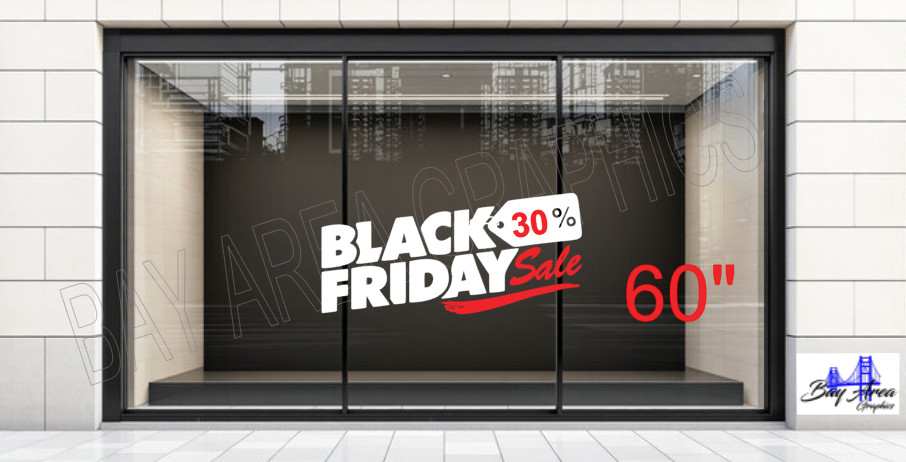 Business Window Vinyl Decal – Black Friday % Sale Waterproof Sign ORACAL 651