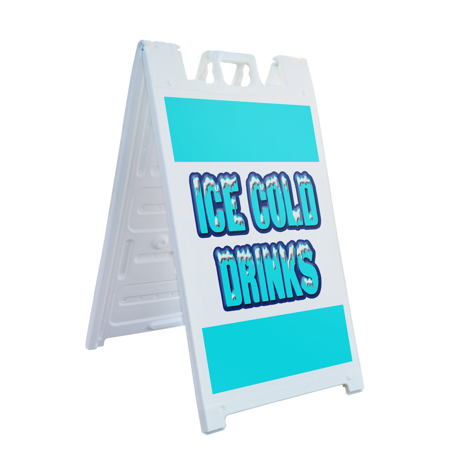 A-frame Sidewalk Ice Cold Drinks 24″ x 36″ Double Sided A-Frame Sidewalk Sign