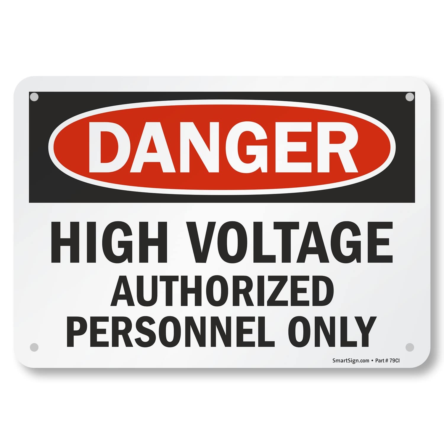 Danger High Voltage Authorized Personnel Only Sign Wall Aluminum 7×10 Inch
