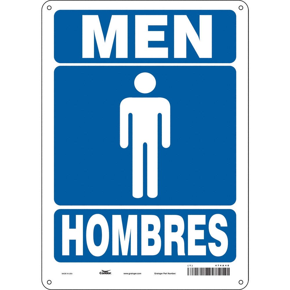 CONDOR 474A48 Safety Sign,14 in x 10 in,Aluminum 474A48