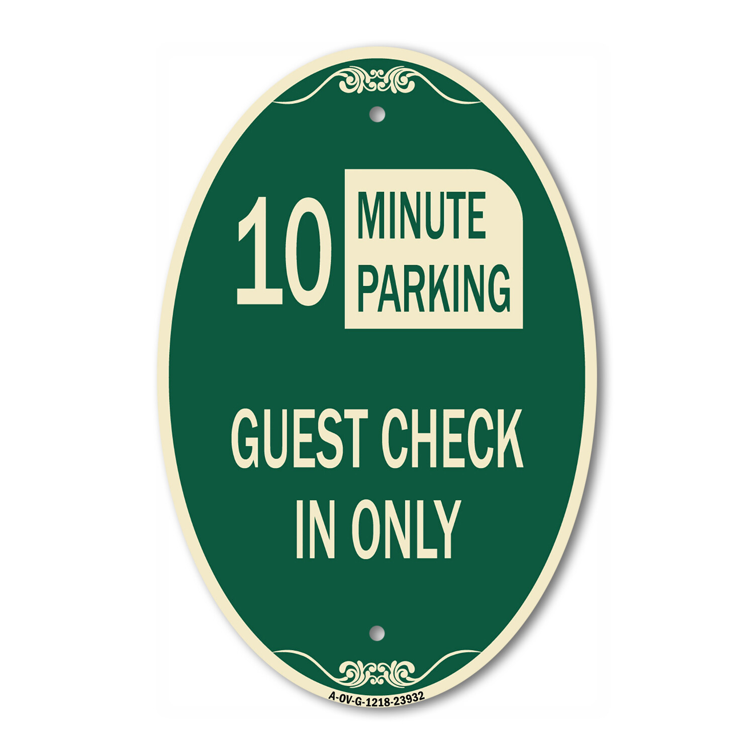 Guest Check in Only (Choose Your Limit) Minute Parking 12″ x 18″ Aluminum Sign
