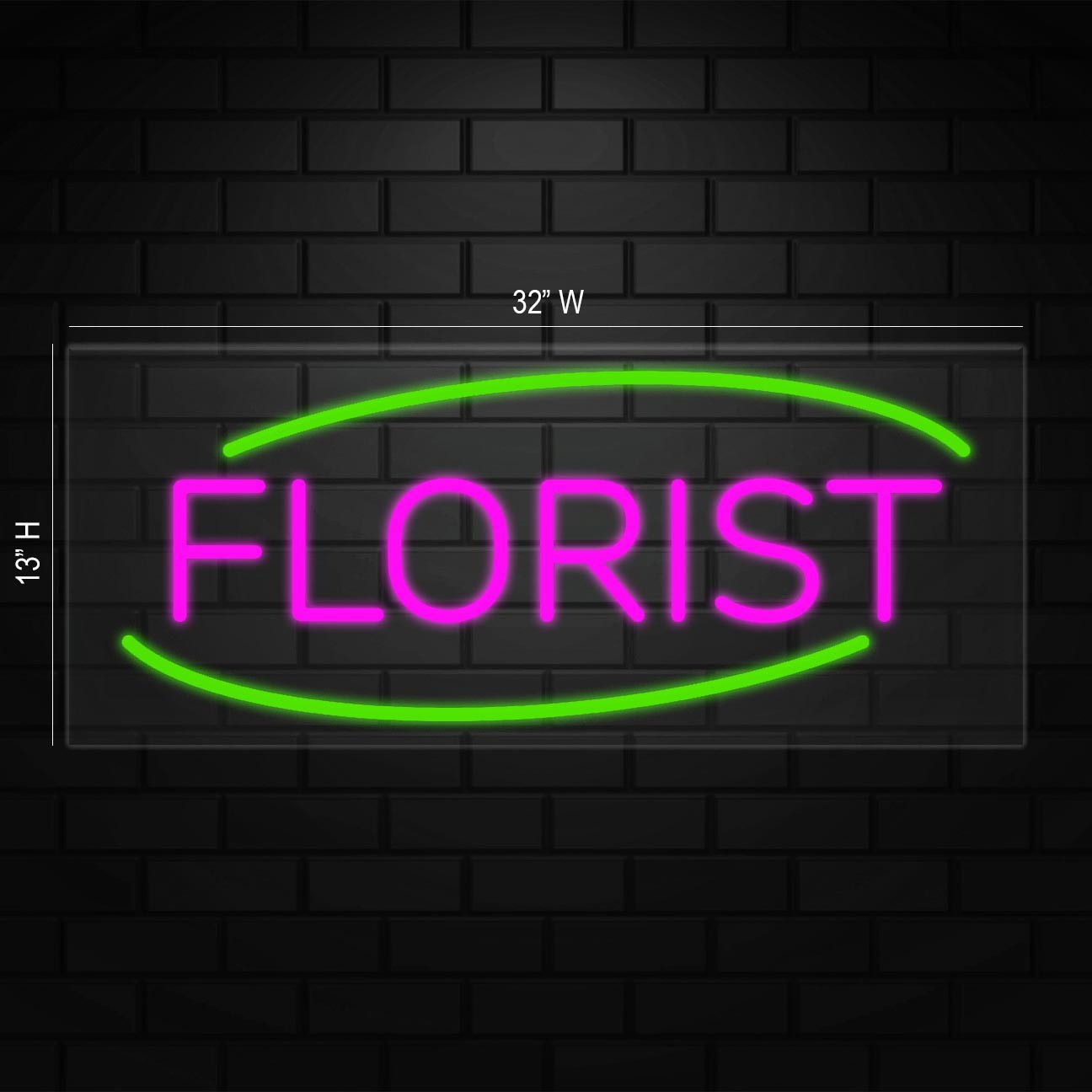 Florist Sign for Business Displays | LED Flex Neon | 32″W x 13″H x 1″D