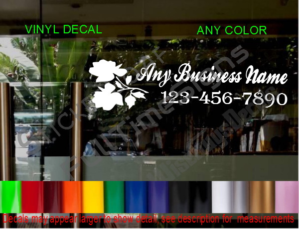 CUSTOM SALON DECAL BUSINESS Store NAME DOOR Window sticker Hair Nail Boutique