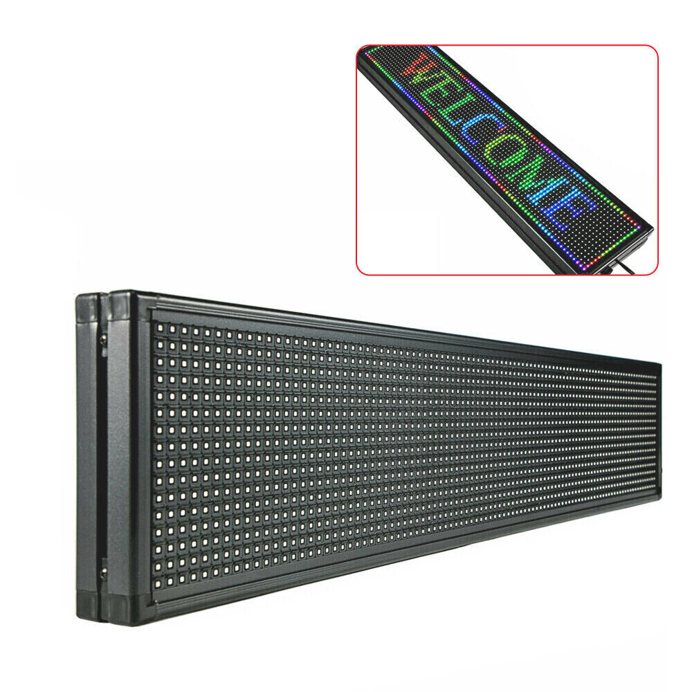 40″X8″ LED Scrolling Sign Programble Digital Advertising 7-Color Display Board